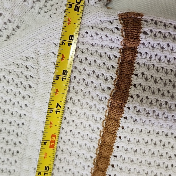 CALVIN KLEIN Women's Striped Knit Sweater Lightweight Everyday Office Casual - Picture 6 of 8